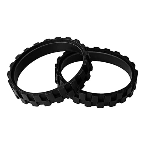 HMHAMA Black Rubber Robotic Vacuum Tires | 2-Pack for Roborock S5 T6 T7 Mijia 1S thumbnail 1