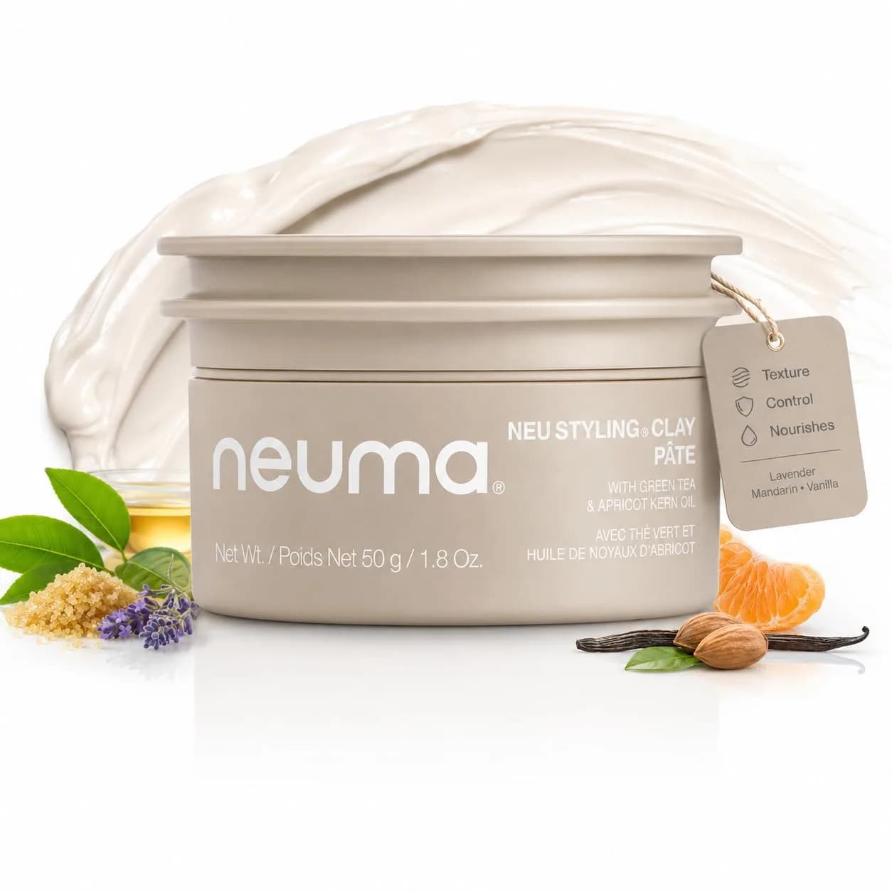 NEUMA Neu Styling Clay, Medium-Firm Hold, Semi-Matte Finish, 1.8 Fl Oz | Vegan, Cruelty-Free, Sustainable Ingredients - main product image