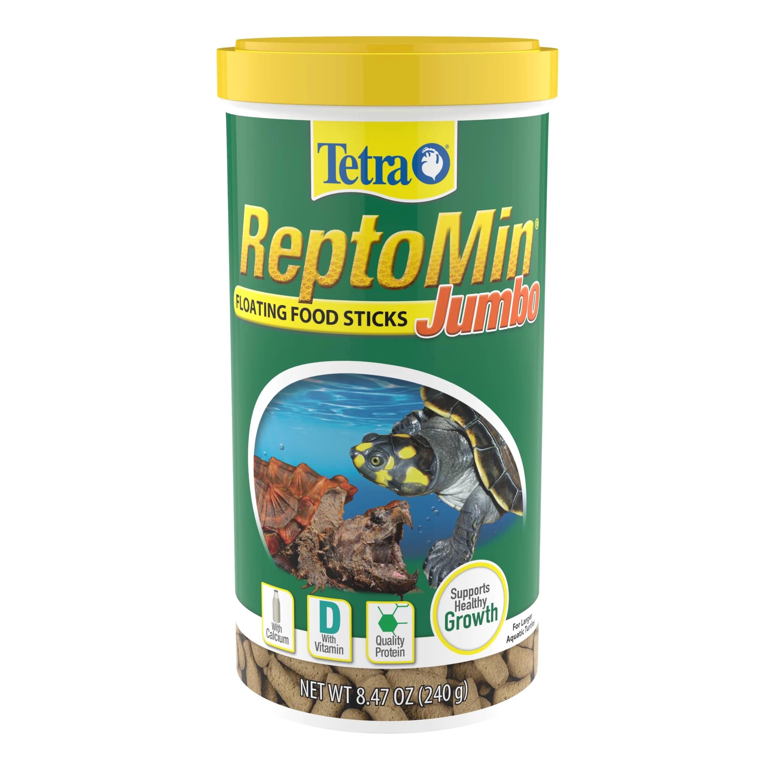Tetra ReptoMin Jumbo Floating Food Sticks 240g (8.47 oz) | Scientifically Formulated for Larger Aquatic Turtles