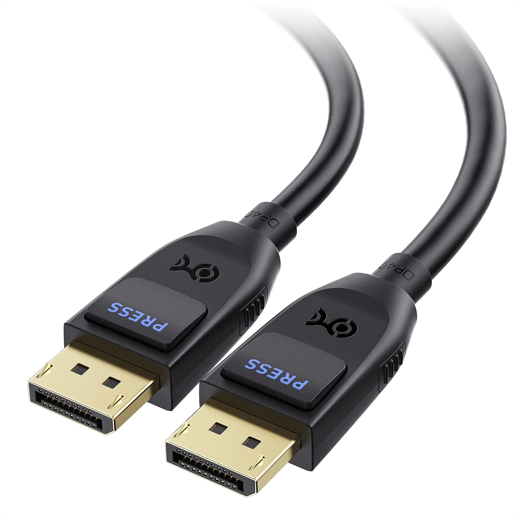 Cable Matters VESA Certified 54Gbps DisplayPort 2.1 Cable 3m (9.8ft) | 8K 165Hz / 4K 500Hz Video — Black