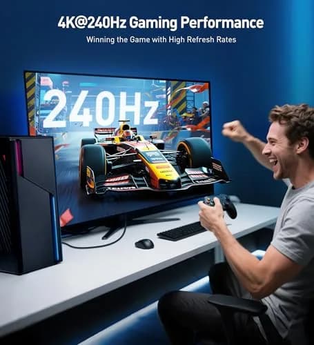 Cable Matters VESA Certified DisplayPort 2.1 Cable 2m (6.6ft) | 40Gbps DP40 8K 120Hz 4K 240Hz thumbnail 3