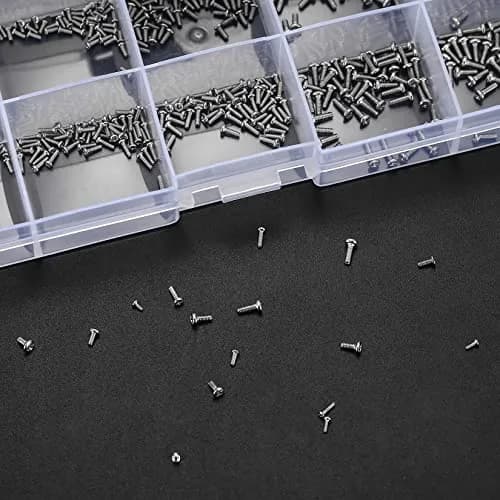 woshilaoDS Tiny Screws for Electronics Assortment Kit M1-M1.7, 800 Pcs | Metric Micro Screws for Repairs thumbnail 6