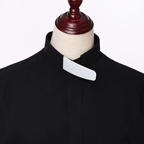 BLESSUME White 11 Insert Tab Collars for Clergy Shirts | 1.6 cm Width | Pack of 20 thumbnail 2