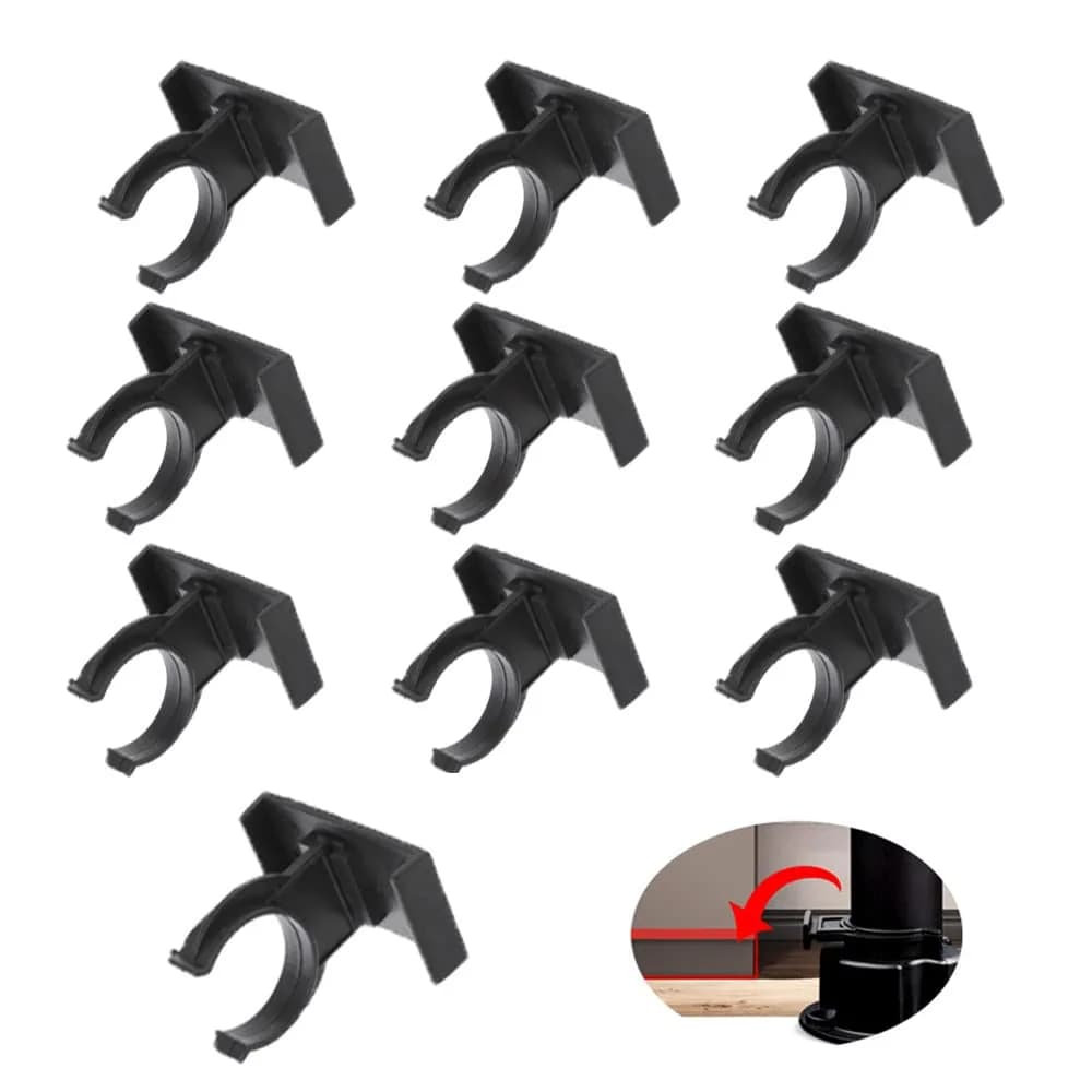 UtySty Cabinet Leveler Leg Toe Kick Clips 10 Pack | 38-40mm Adjustable Furniture Legs — 1 inch