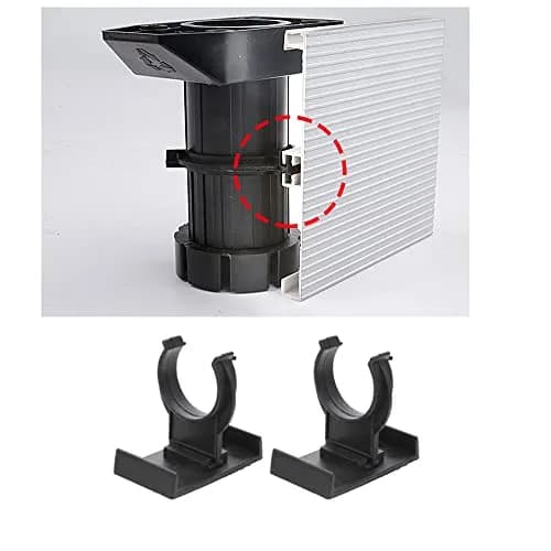 UtySty Cabinet Toe Kick Clips 10 Pack | Black Plastic Fastener Bracket for Adjustable Furniture Legs thumbnail 3