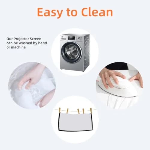 AODIOU Portable Projector Screen 60 Inch 16:9 | Wrinkle-Free Lightweight with Stand thumbnail 4