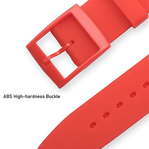 Lijinlan Red 20mm Replacement Silicone Band for Swatch Watches thumbnail 3