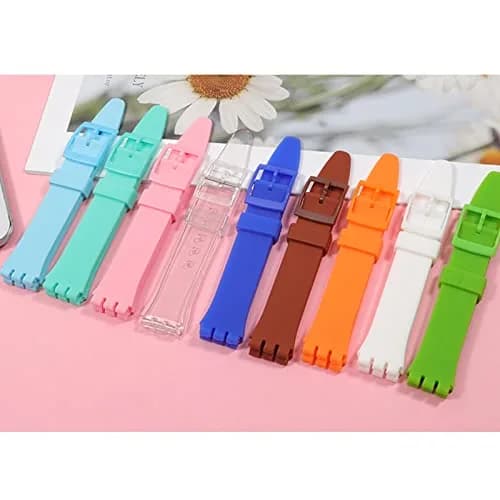 Lijinlan Replacement Silicone Watch Band for Swatch - LightGreen, 20mm thumbnail 4