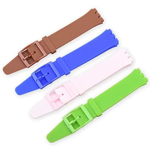 Lijinlan Replacement Silicone Watch Band for Swatch - LightGreen, 20mm thumbnail 2