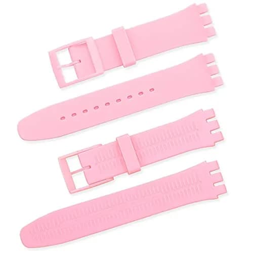 Lijinlan Replacement Silicone Watch Band for Swatch - Pink, 17mm thumbnail 2