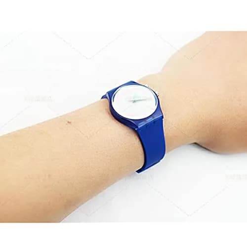 Lijinlan Replacement Silicone Watch Band for Swatch 19mm (DarkBlue) | Waterproof & Durable Wristband thumbnail 2
