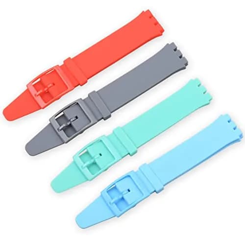 Lijinlan Silicone Watch Band for Swatch 20mm Gray | Waterproof & Durable Replacement Strap thumbnail 4