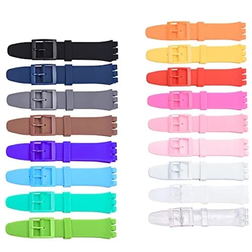 Lijinlan Silicone Watch Band for Swatch 20mm Gray | Waterproof & Durable Replacement Strap thumbnail 8