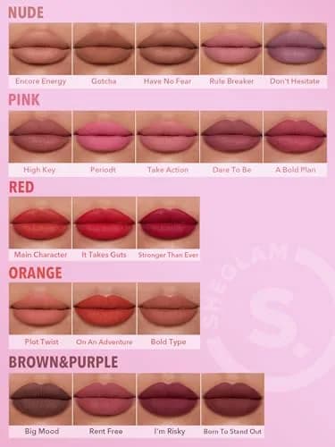 SHEGLAM Dynamatte Boom Waterproof Matte Lipstick - Rule Breaker | 0.0952 Ounce (2.7 g) thumbnail 5