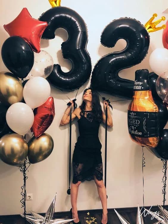 IWERP Black Crown 5 Balloon - 40 Inch Number Balloon | Reusable Foil Party Decoration thumbnail 6