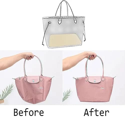 ZARSIO Handbag Base Shaper Liner Board for Speedy 30 Tote Purse | 30cm x 15cm (11.8 x 5.9 inch) Beige PU Leather thumbnail 5