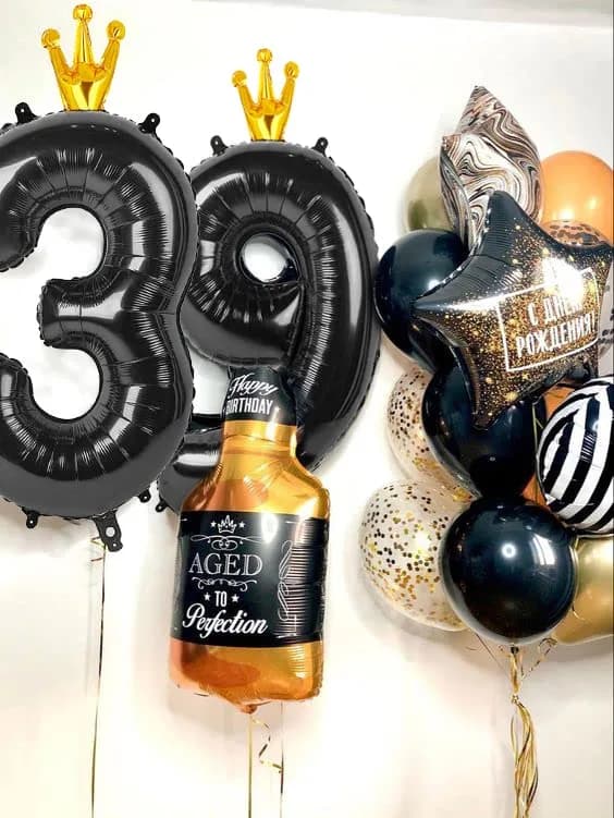 IWERP Black Crown 9 Balloon - 40 Inch Giant Foil Number 9 Birthday Decoration | Reusable Party Accessory thumbnail 4