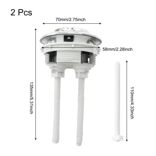 Kyuionty Dual Push Flushing Toilet Button 58mm | Water-Saving Replacement thumbnail 2