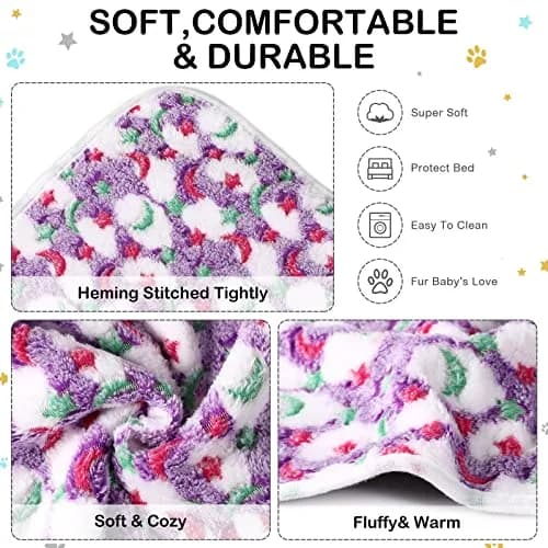 Reginary Guinea Pig Fleece Cage Liners, Moon Star, 24 x 16 Inch | Waterproof & Soft Bedding for Small Pets thumbnail 7