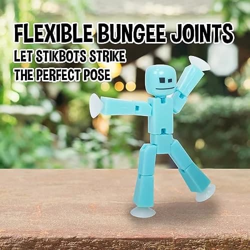 Zing StikBot Single Pack - Ice Blue Action Figure | Posable Toy for Stop Motion Animation thumbnail 4