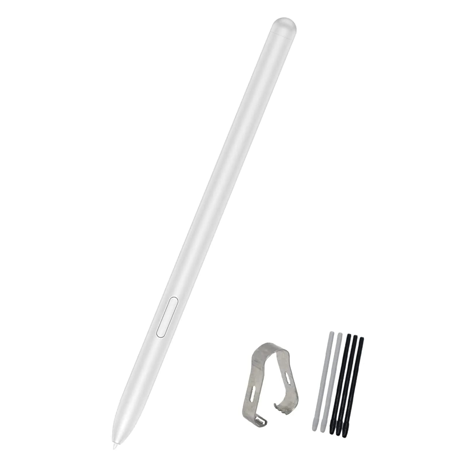 Peixiong Replacement Stylus Pen for Samsung Galaxy Tab S7 FE, Tab S7, Tab S7+ | Mystic Black (1 Pen + 5 Tips) — Mystic Silver
