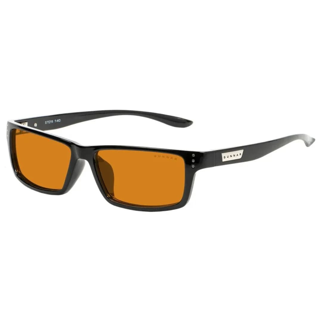 Gunnar Riot Onyx Amber Max Blue Light Blocking Computer Glasses 57 mm | Patented Lens Technology