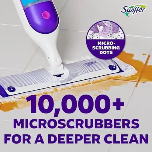 Swiffer PowerMop Mopping Kit with 2 Pads, 1 Solution Refill & 2 Batteries | Cleans Floors in Half the Time thumbnail 3