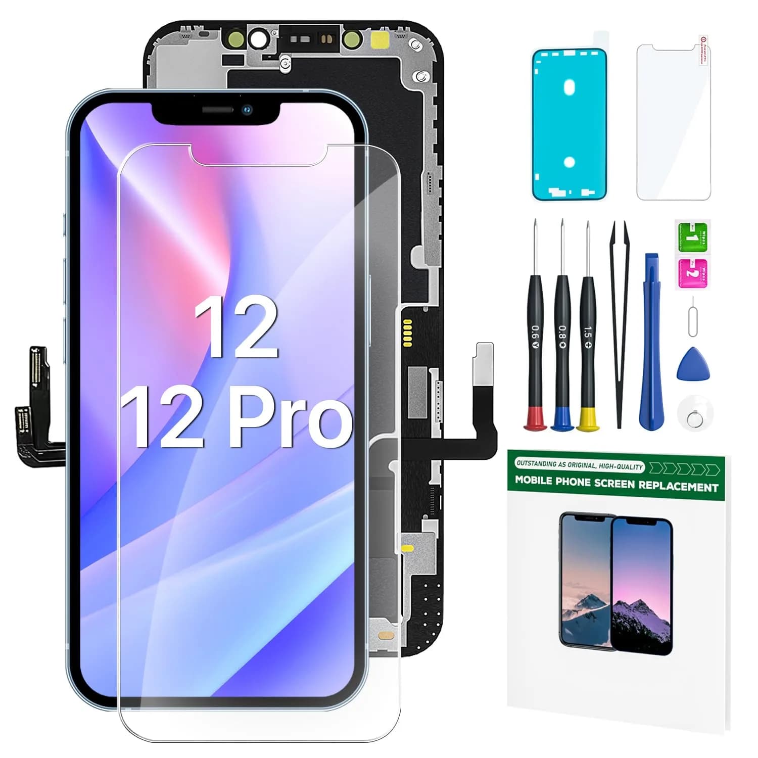 FFtopu iPhone 11 Pro Max Screen Replacement Kit 6.5'' LCD Display 3D Touch Full HD Digitizer 156 g (5.5 oz) | Repair Your Phone Screen — iPhone 12 screen