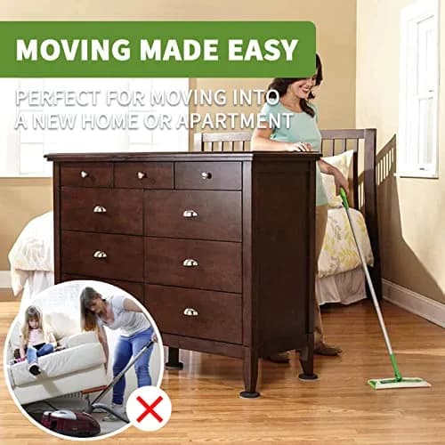 COVERCORNER Furniture Sliders for Hardwood Floors 8 PCS, 3 1/2" (8.9 cm) | Protects Floors & Moves Heavy Furniture Easily thumbnail 5