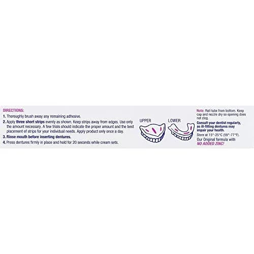 Effergrip Denture Adhesive Cream Extra Strong Holding Power 10 fl oz (40 fl oz) | Zinc-Free Formula thumbnail 4