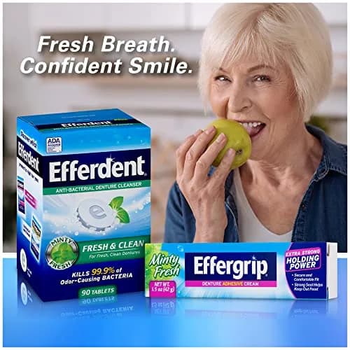Effergrip Denture Adhesive Cream Extra Strong Holding Power 10 fl oz (40 fl oz) | Zinc-Free Formula thumbnail 3