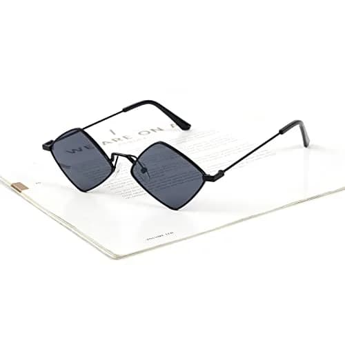 Dazzleimart Retro Diamond Shape Sunglasses for Men Women | Trendy Metal Quadrilateral UV Protection thumbnail 5