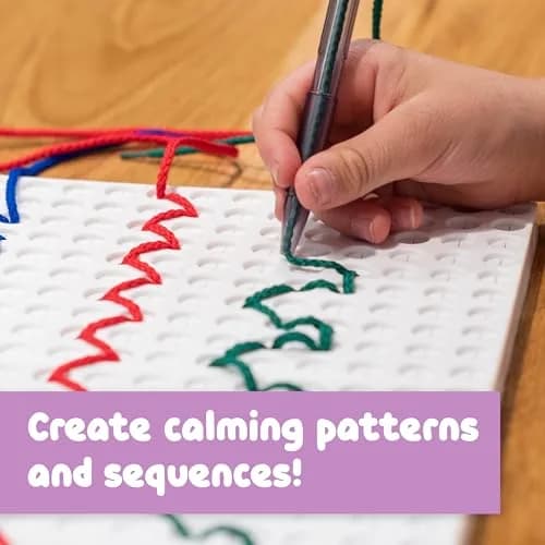 SPARK & WOW Calm Down Threading Boards Set of 2, Sensory Activity Board 19.3 cm (7.7”W x 5.5”H) | ASTM-Tested Educational Toy for Kids 3+ thumbnail 4