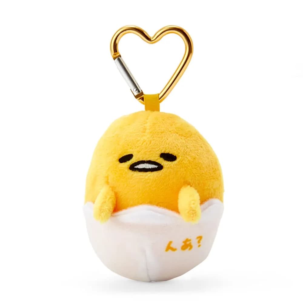 SANRIO Gudetama Mini Mascot Holder Yellow | Heart-Shaped Bag Accessory for Kids & Unisex - main product image