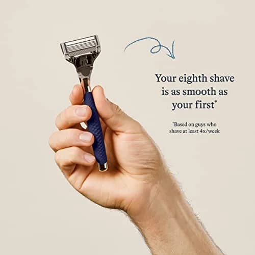 Harry's Original Shaving Kit for Men, Chrome Edition | 5-Blade Razor Handle & 3 Refills | German Engineered thumbnail 2