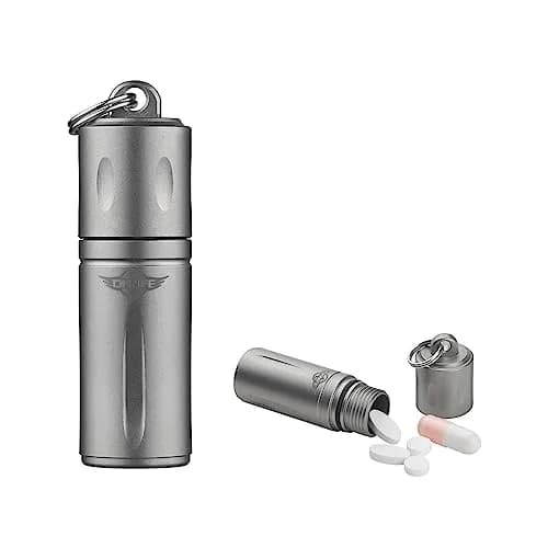 OKNIFE Otacle H1 Mini Keychain Pill Holder, Titanium Waterproof Pill Case | Compact, Water-Resistant & Stylish thumbnail 1