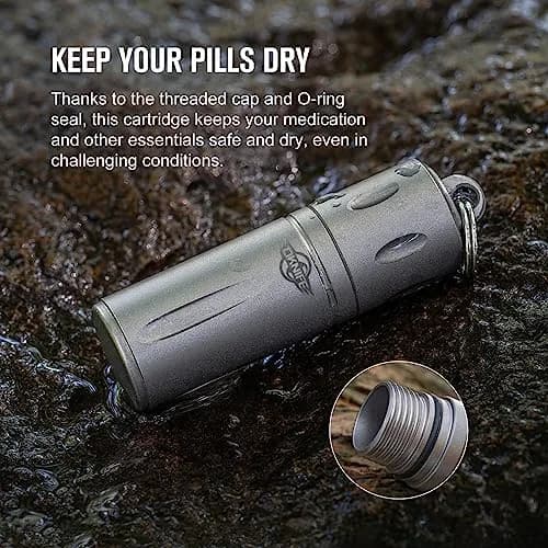 OKNIFE Otacle H1 Mini Keychain Pill Holder, Titanium Waterproof Pill Case | Compact, Water-Resistant & Stylish thumbnail 5