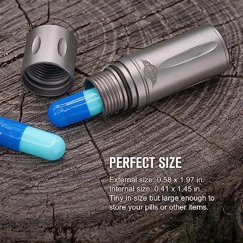 OKNIFE Otacle H1 Mini Keychain Pill Holder, Titanium Waterproof Pill Case | Compact, Water-Resistant & Stylish thumbnail 6