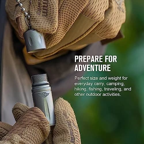 OKNIFE Otacle H1 Mini Keychain Pill Holder, Titanium Waterproof Pill Case | Compact, Water-Resistant & Stylish thumbnail 3