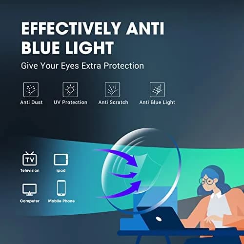 TOREGE Clear Safety Glasses Anti-Fog, Anti-Blue Light, Side Shields | ANSI Z87.1 Certified, Lightweight Protective Eyewear for Men & Women (Transparent White & Clear Lens) thumbnail 3