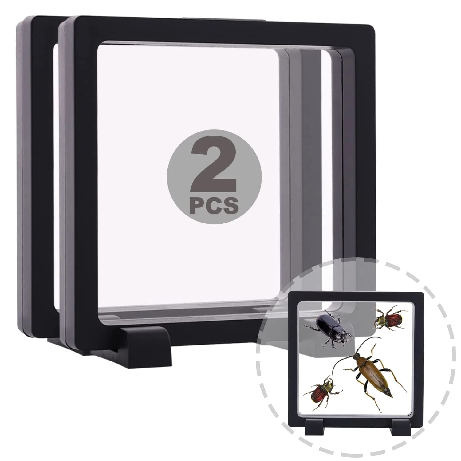 YITOU Display Enclosure 7.1 Inch 3D Floating Frame for Jewelry & Collectibles | Light & Reusable