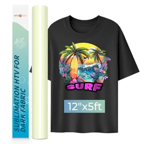 HTVRONT Sublimation HTV for Dark/Light Fabric - Glossy, 30.48cm x 1.52m (12" x 5 FT) thumbnail 1