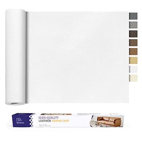 Besezx Leather Repair Patch Tape Kit White-Litchi Grain 76cm x 41cm (30in x 16in) | Self-Adhesive, Waterproof, Wear-Resistant thumbnail 1