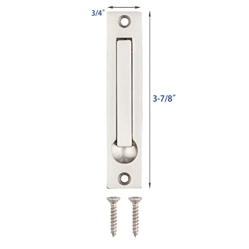 Dontay Pocket Door Edge Pull 4" Stainless Steel 304 Flush Mount Handle (2 Pack, Satin Nickel) thumbnail 5