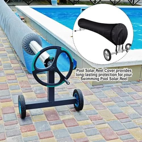 Tlswshsy Swimming Pool Solar Reel Cover, 20 FT | Heavy-Duty Winter & Summer Pool Cover thumbnail 6