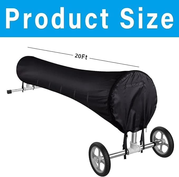 Tlswshsy Swimming Pool Solar Reel Cover, 20 FT | Heavy-Duty Winter & Summer Pool Cover thumbnail 2