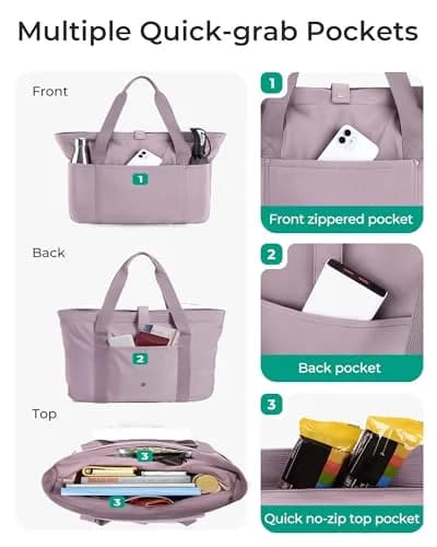 BAGSMART Foldable Tote Bag for Women | Large Capacity, Water-Resistant, Compact & Versatile thumbnail 5