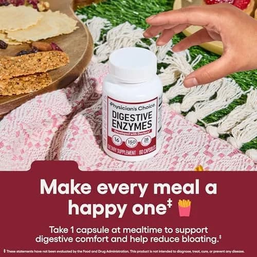 Physician's CHOICE Digestive Enzymes 60 Count | 16-Enzyme Formula with Organic Prebiotics & Probiotics for Gut Health thumbnail 2