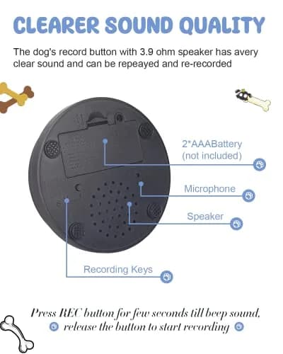 Acools Dog Buttons for Communication, 8 Pcs Recordable Voice Pet Buzzer Training Buttons Set with Mat | Dog Talking Buttons thumbnail 6