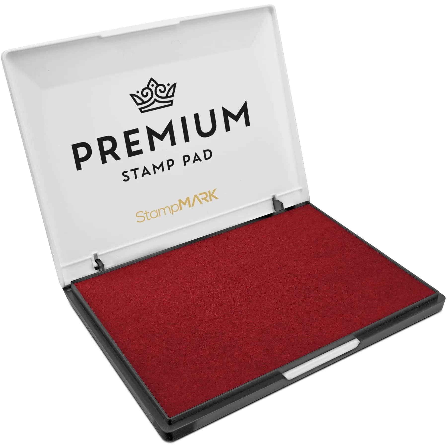 StampMark Premium Extra Large Stamp Pad 148mm x 210mm (6" x 8") Crimson Red | Durable Case for Consistent Impressions